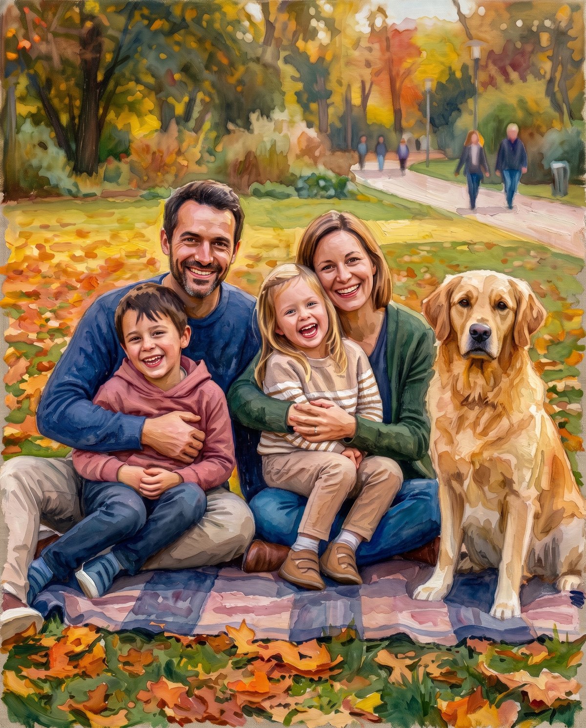 Photo transformée en peinture à l'huile personnalisée — portrait artistique