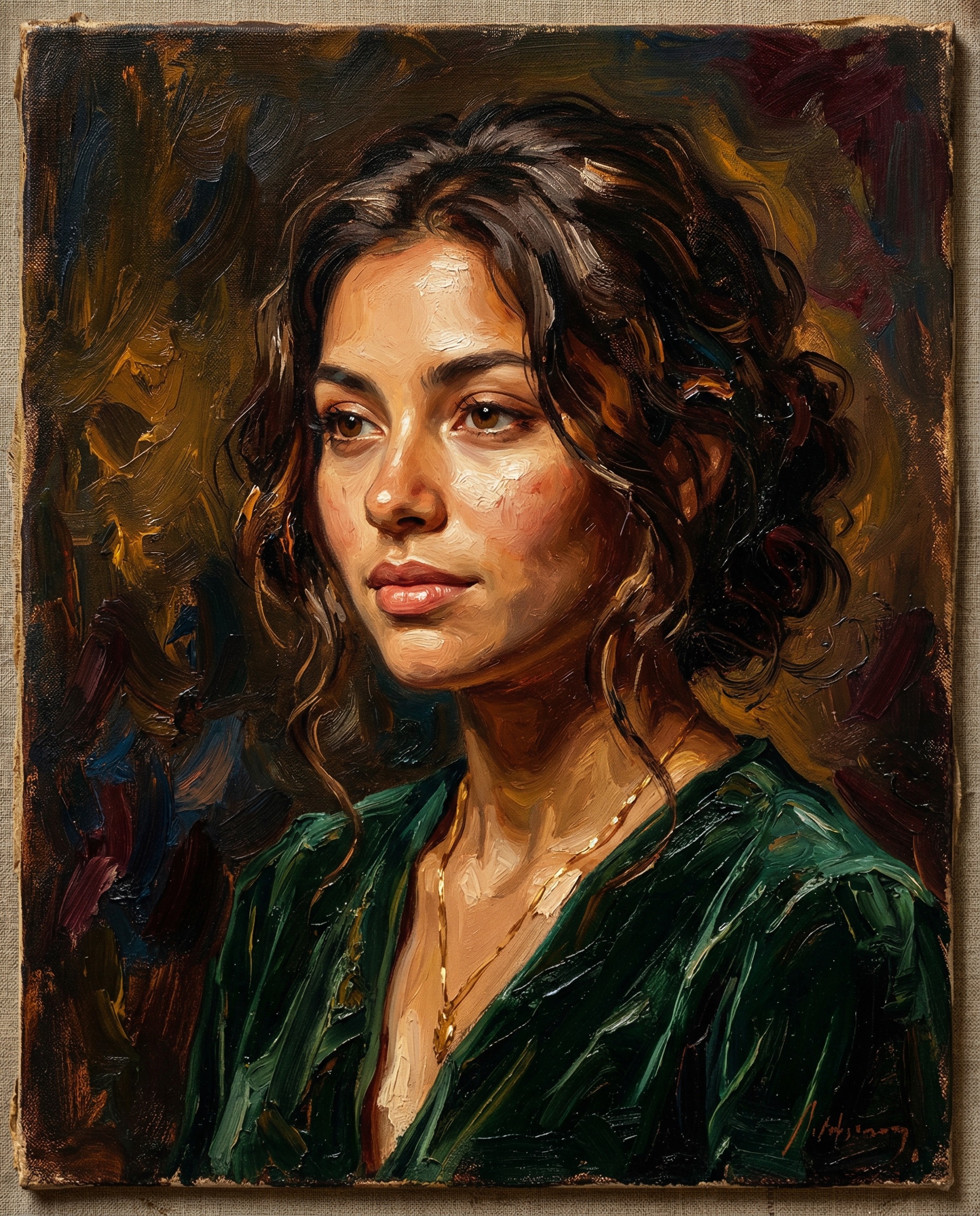 Photo transformée en peinture à l'huile personnalisée — portrait artistique