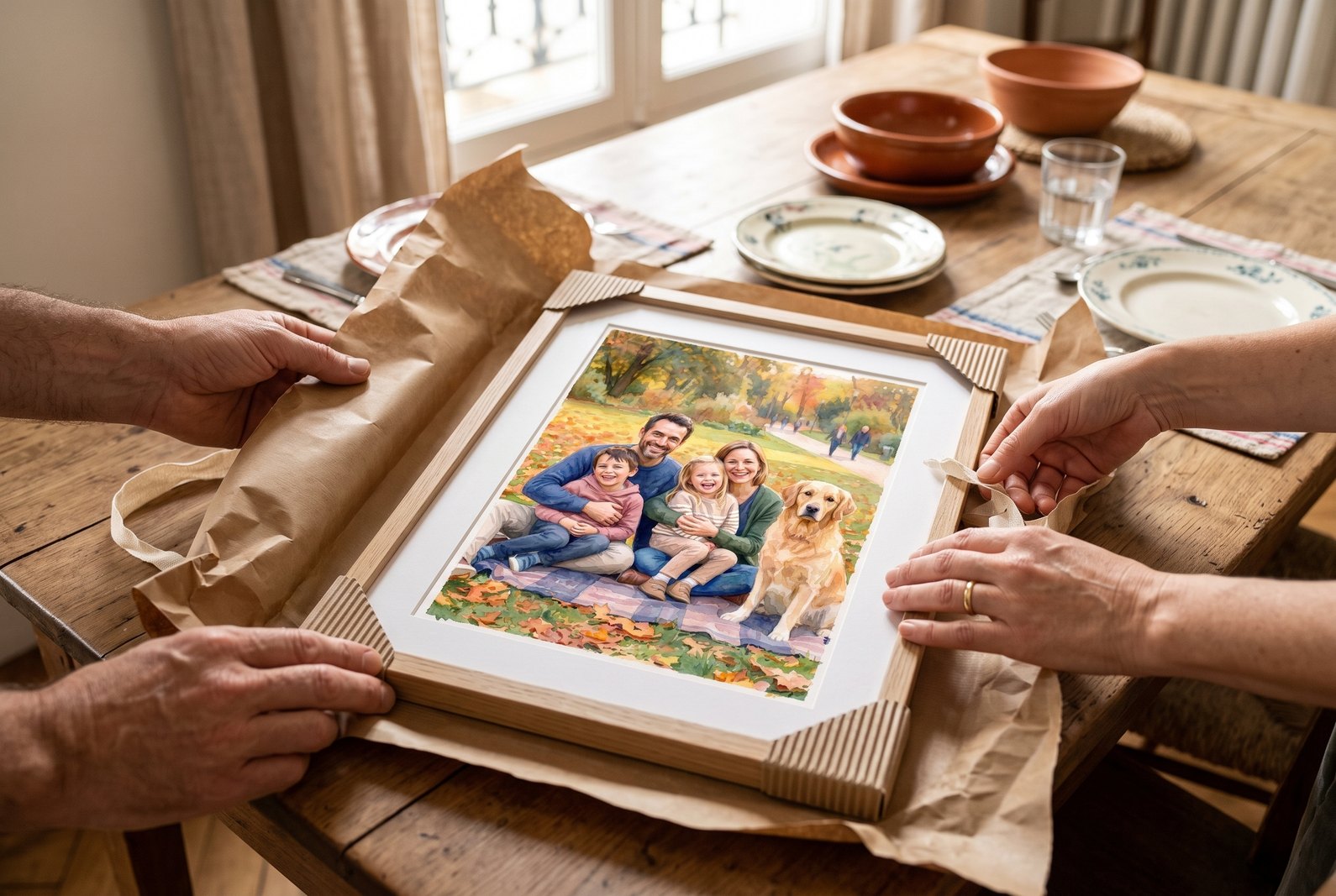 Tableau photo personnalisé offert pour un départ à la retraite