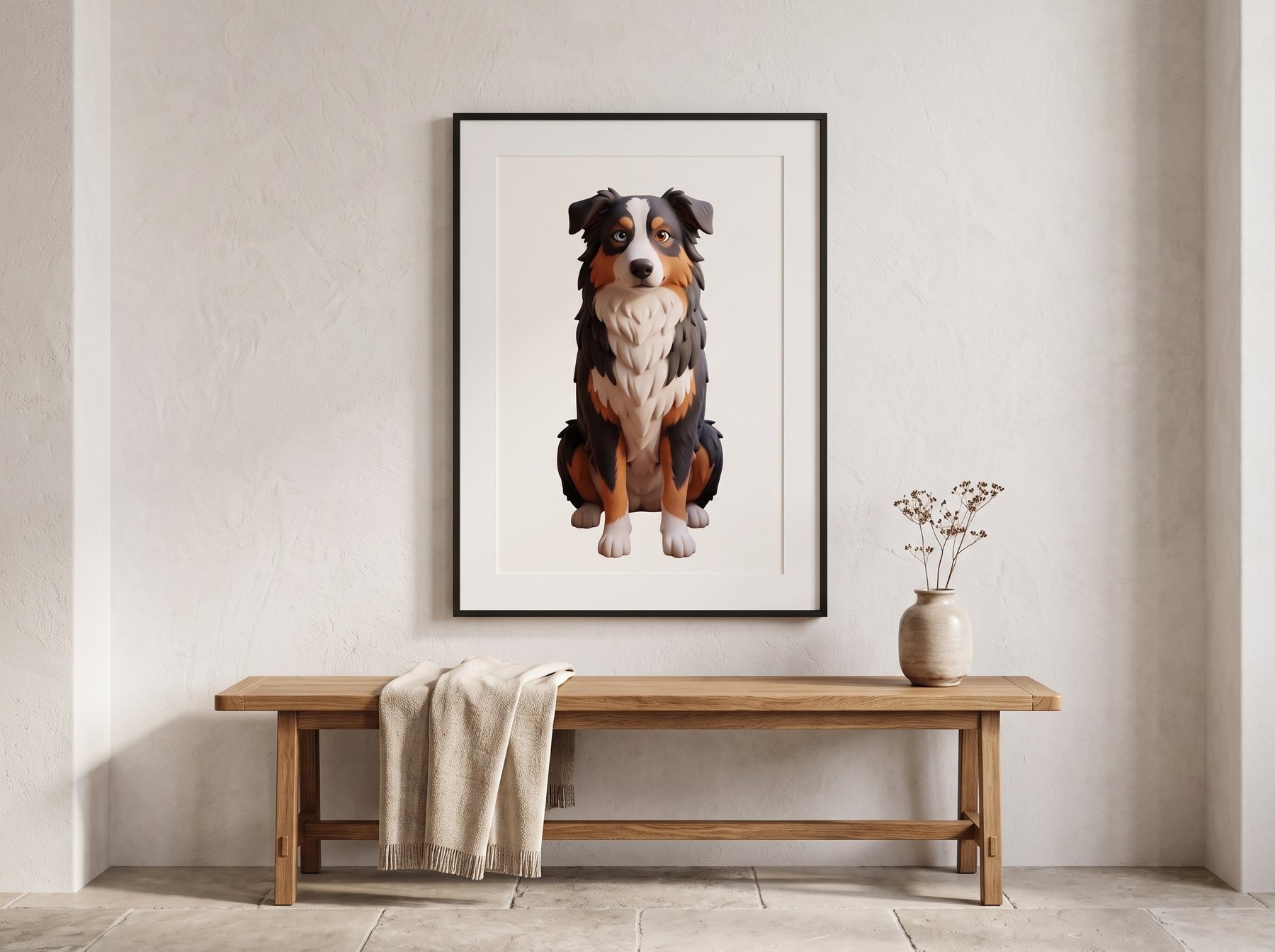 Portrait personnalisé d’un chien créé à partir d’une photo